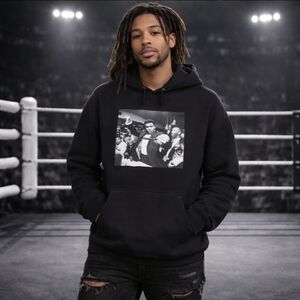 Muhammad Ali Black fleece Graphic Hoodie sz XL